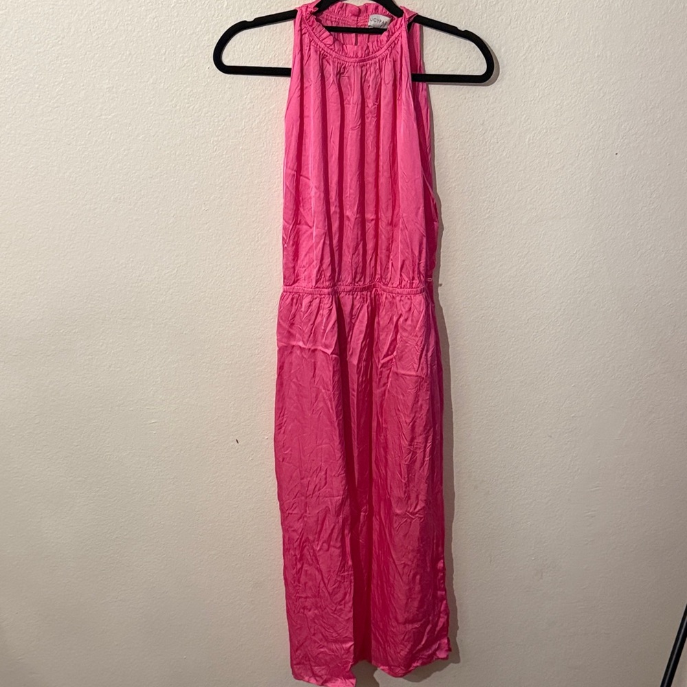 Lucy Paris Bright Pink Midi Dress